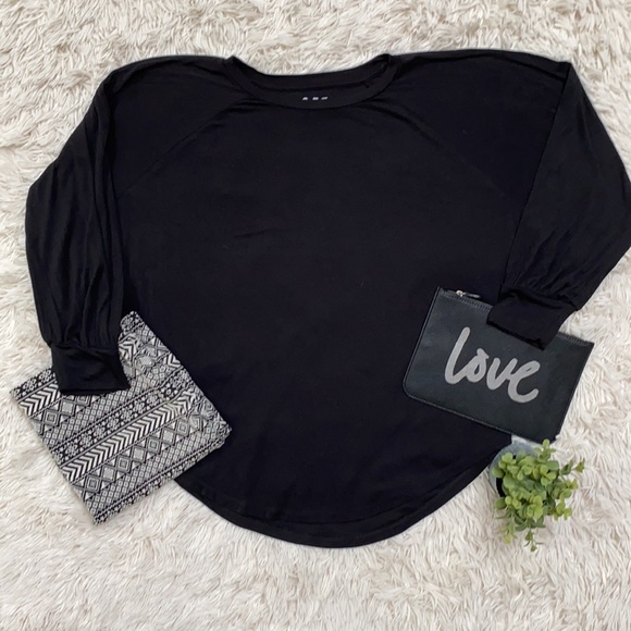 Loft 3/4 Sleeve Dolman Knit Top 💗 Black - Picture 4 of 12